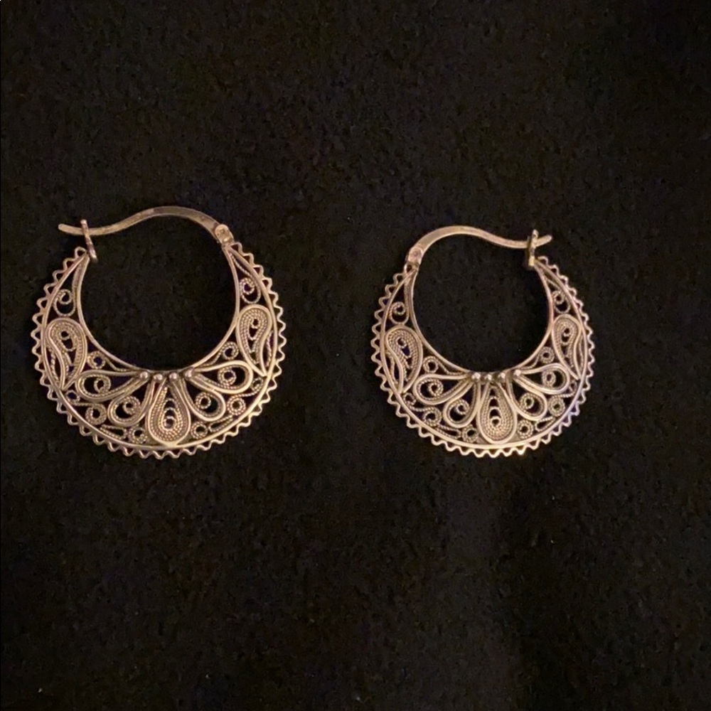 Genuine Sterling Silver Filigree Earrings